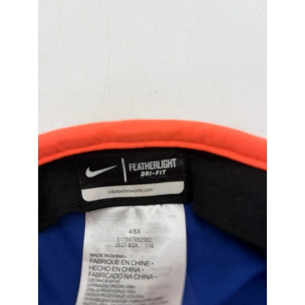 Nike Featherlight YOUTH Running Hat Baseball‎ Cap  Wicking Blue Coral Size 4/6X